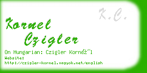 kornel czigler business card